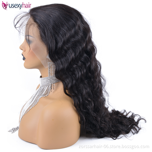 HD Lace Full Virgin Brazilian Human Hair Wigs Deep Wave Curly Transparent Lace Front Human Hair Wigs for Black Women